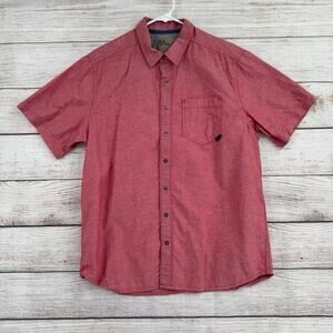 5.11 Tactical Ares Short Sleeve Shirt Mens Medium Pink Red Snap Down